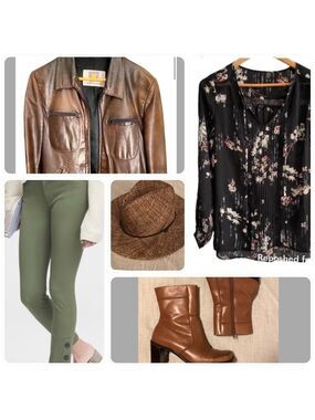 ⌛️Vintage Leather jacket, distressed dark brownw